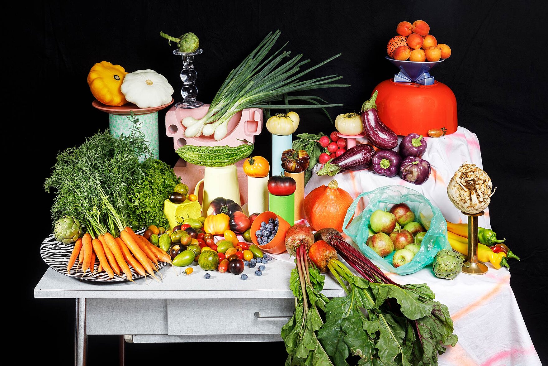 Tisch mit Gemüse