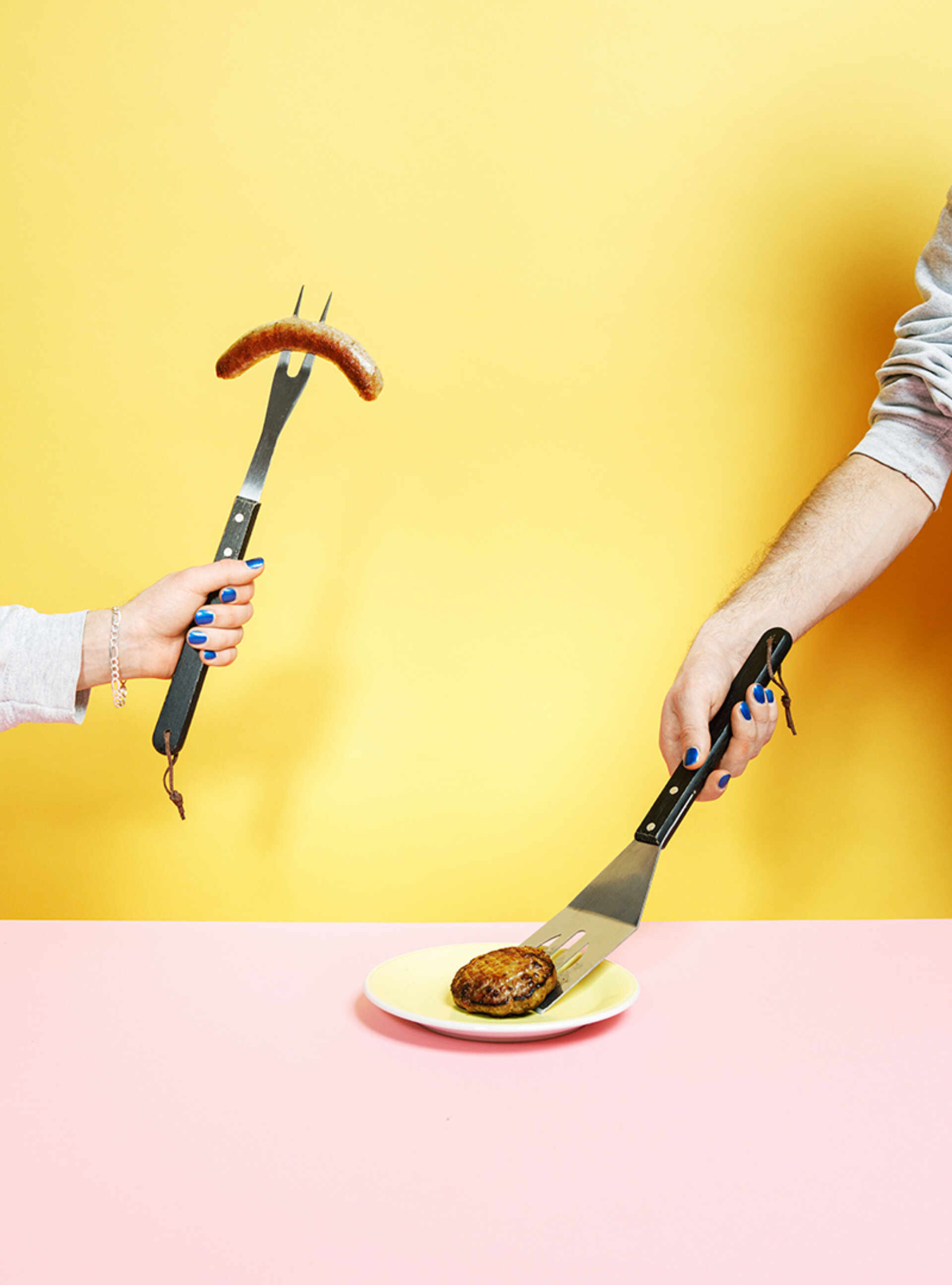 Wurst und Hamburger